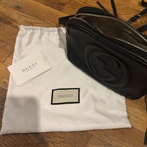 Gucci Soho Disco Small Black Leather Cross Body w/ Authenticity Card